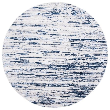 Safavieh 11 x 11 ft. Amelia 700 Contemporary Round Rug; Grey & Navy ALA768B-11R